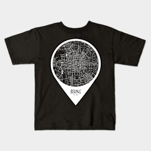 Beijing, China City Map - Travel Pin Kids T-Shirt